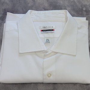 Van Heusen Flex Collar Long Sleeve Button Up Shirt L White